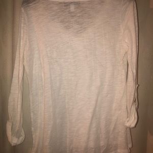 Thin White cotton long sleeve with front laces